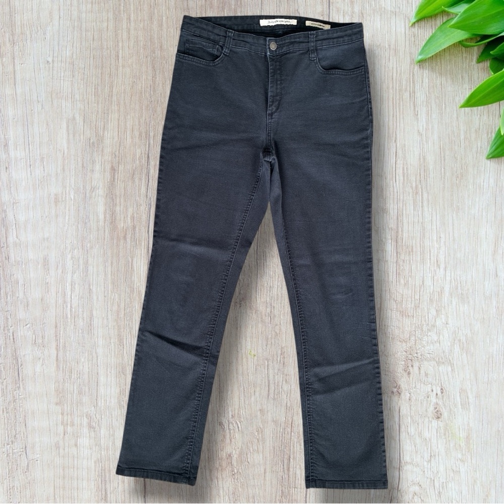 Jones New York Sutton Straight Women's Size 12 Black Denim Jeans